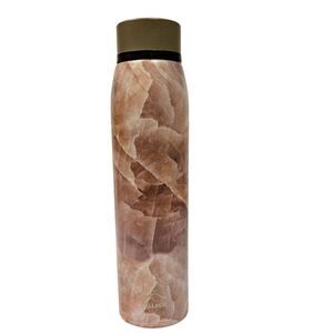 Wellness Marble Pattern Beverage Bottle Stainless Steel